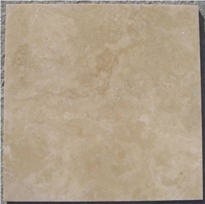Light Travertine Slabs, Classic Denizli Travertine Slabs, Filled and Honed