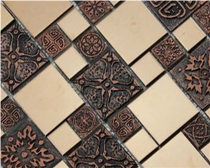 Mosaic, Backsplash Metal Mosaic Tile