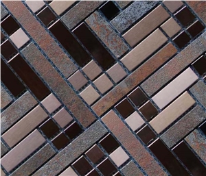 Mosaic, Backsplash Metal Mosaic Tile