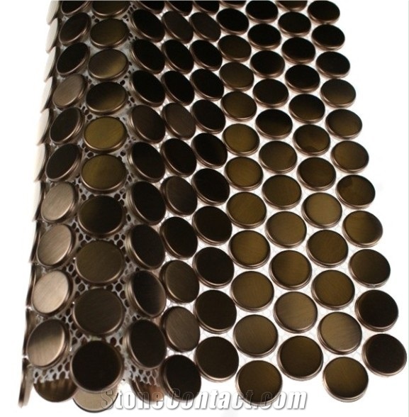 Mosaic, Backsplash Metal Mosaic Tile