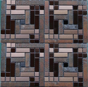 Mosaic, Backsplash Metal Mosaic Tile