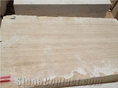 Denizli Travertine Light Blocks, Beige Travertine Blocks