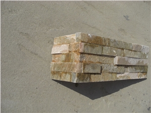Cultured Stone Slate Corner, Yellow Slate Wall Cladding