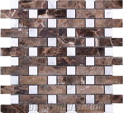 Slate and Glass Mosaic 15*100*7.8, Polished Surface, Garden & Balcony Slate and Glass Mosaic, Kitchen Slate and Glass Mosaic, Elevator Mosaic