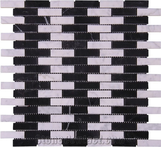 Slate and Glass Mosaic 15*100*7.8, Polished Surface, Garden & Balcony Slate and Glass Mosaic, Kitchen Slate and Glass Mosaic, Elevator Mosaic