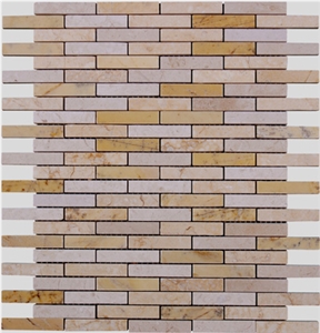 Slate and Glass Mosaic 15*100*7.8, Polished Surface, Garden & Balcony Slate and Glass Mosaic, Kitchen Slate and Glass Mosaic, Elevator Mosaic