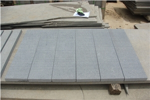 Grey Basalt Andesite Chiseled and Brushed, Hainan Grey Basalt Slabs & Tiles