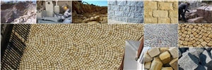 Granite Cobble Stone (granite Cube), Cream Orumieh Beige Granite