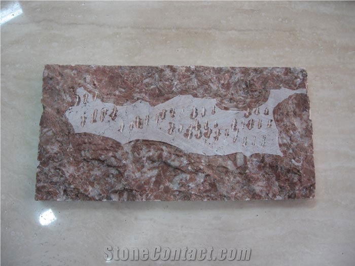 Mushroom Red Marble, Kashan Red Marble Mushroom Stone