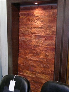 Rosso Culture Stone, Red Travertine Cultured Stone