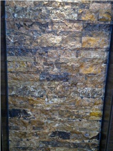 Travertine Culture Stone, Snake Skin Grey Travertine Cultured Stone