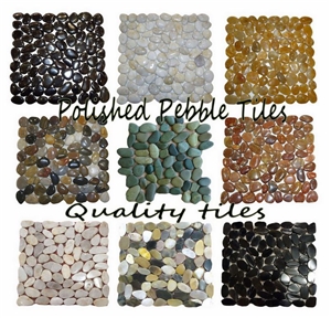 Polished Pebble Tile Mosaic Polished Pebble Tile Mosaic