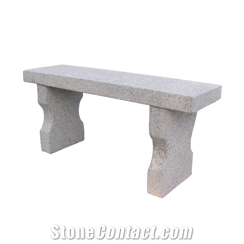 Garden Stone Bench, Pink Granite Bench