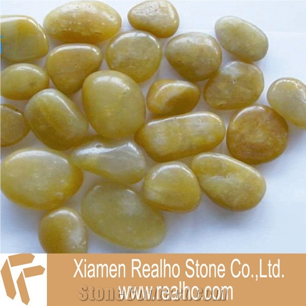 Landscape Pebble Stone, River Stone ,pebble Yellow Onyx Pebble Stone
