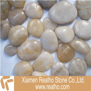 Landscape Pebble Stone, River Stone ,pebble Yellow Onyx Pebble Stone
