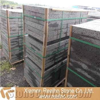 Nature Black Lava Stone, Black Basalt Cobble, Pavers