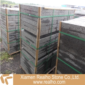 Nature Black Lava Stone, Black Basalt Cobble, Pavers