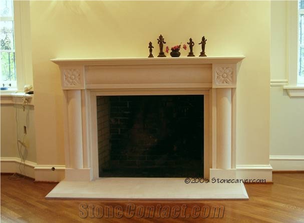 White Marble Fireplace Mantel