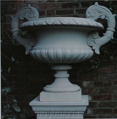 Flowerpot, White Marble Pot