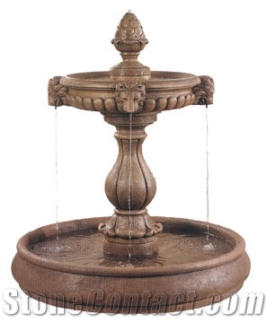 Beige Limestone Fountain
