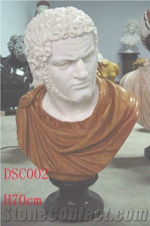 Head Sculpture, White Marble Sculpture