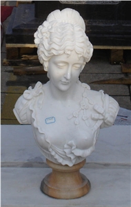 Head Sculpture, White Marble Sculpture Head Sculpture, White Marble Sculpture