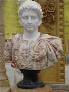 Head Sculpture, White Marble Sculpture