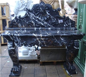 Mrble Lavabo,China Marquina Black Marble Sinks & Basins
