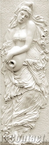 Relief Marble Carving Etching, White Marble Etching