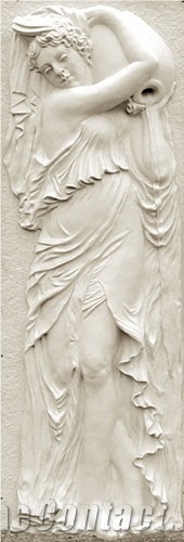 Relief Marble Carving Etching, White Marble Etching