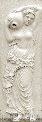 Relief Marble Carving Etching, White Marble Etching