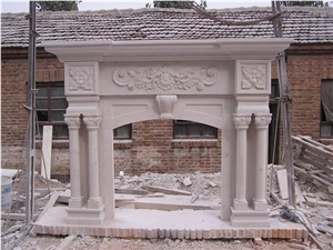 White Marble Fireplace