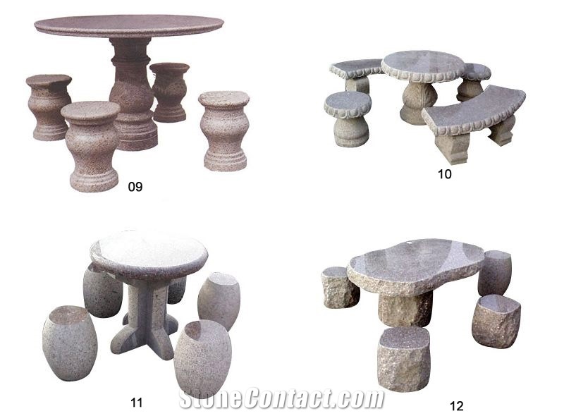 Stone Bench & Table