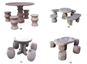 Stone Bench & Table