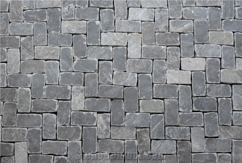 Smokeyblue Tumbled Paver, Blue Sandstone Pavers