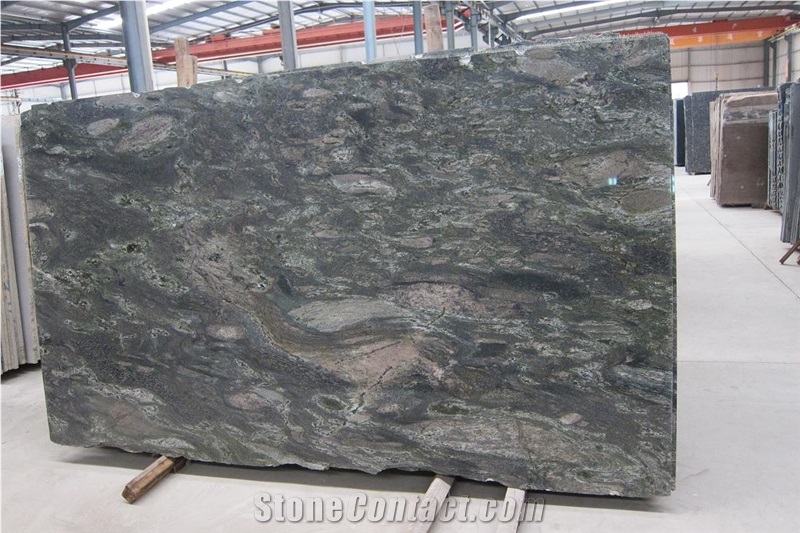 Imperial Green Granite Slabs, Verde Imperial Granite Brazil Green Granite