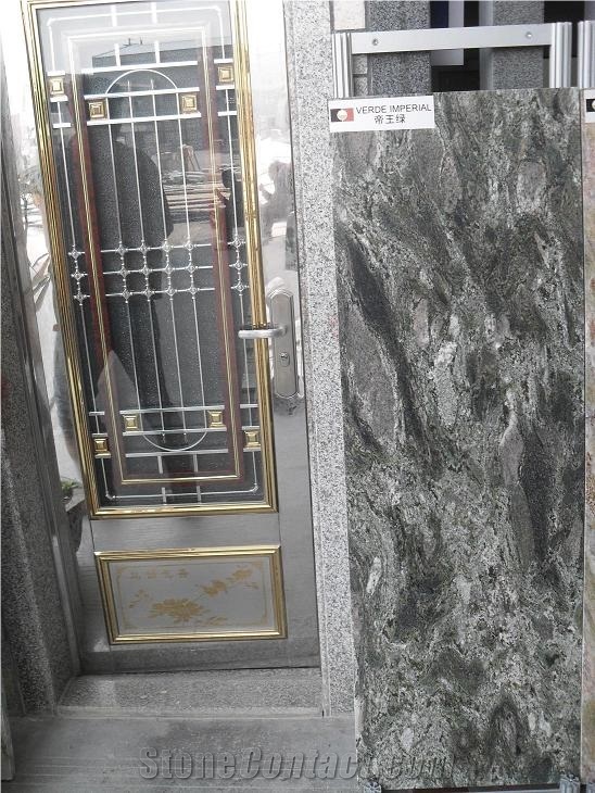 Imperial Green Granite Slabs, Verde Imperial Granite Brazil Green Granite