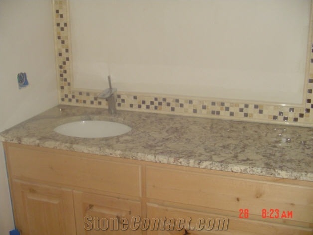 Typhoon Bordeaux Bath Top, Yellow Granite Bath Top