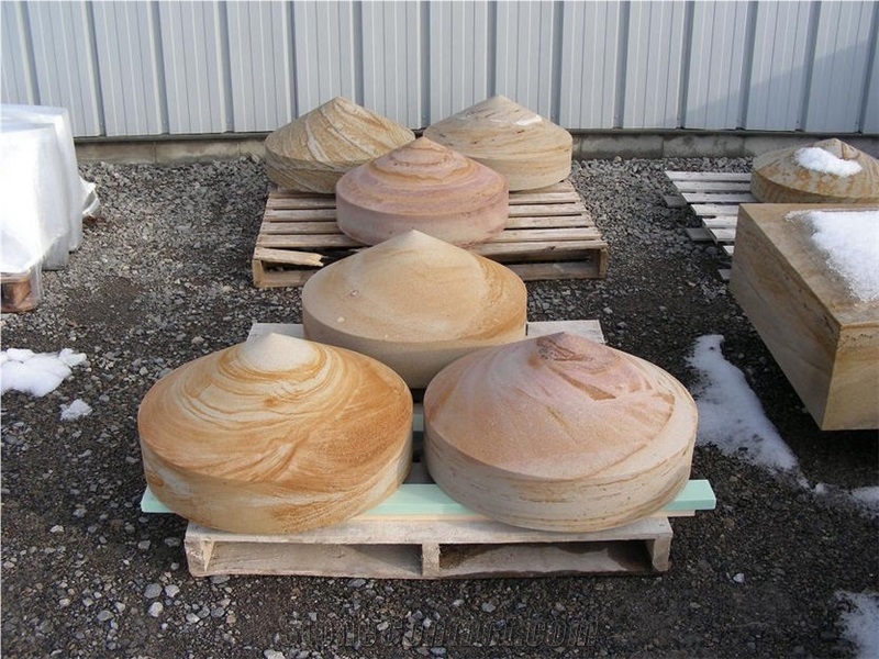 Pennsylvania Rosa Sandstone Pier Caps, Quoins