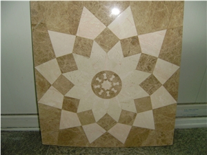 Light Emperador Mosaic Waterjet Medallion Light Emperador Mosaic Waterjet Medallion