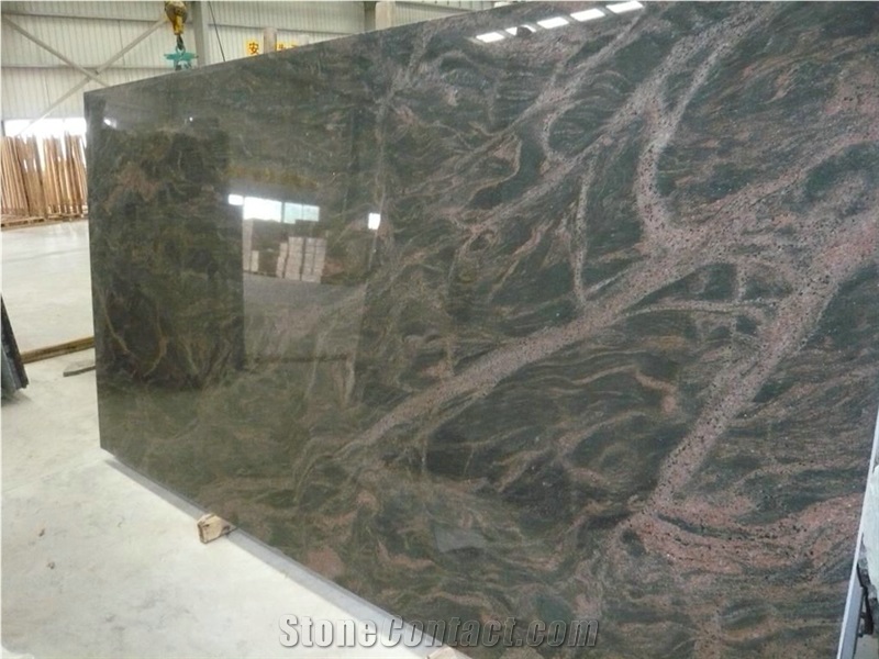 Polished Green Granite Slab Indian Aurora