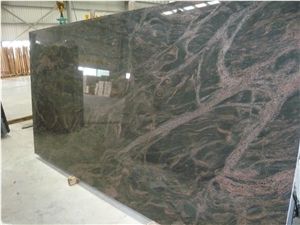 Polished Green Granite Slab Indian Aurora
