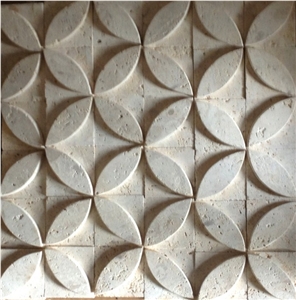 White Coral Stone Mactan Shell Stone, Coral Stone White 3d Mosaic
