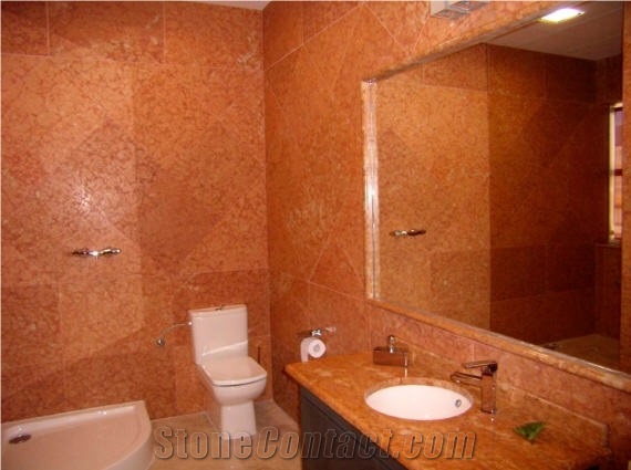 Rosa Europa Bath Design, Red Marble Bath Design