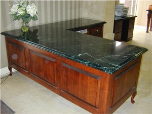 Reception Desk – Empress Green Marble
