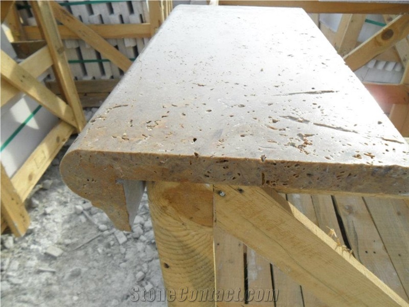 Beige Travertine Pool Copings