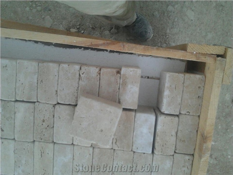 Beige Travertine Pool Copings