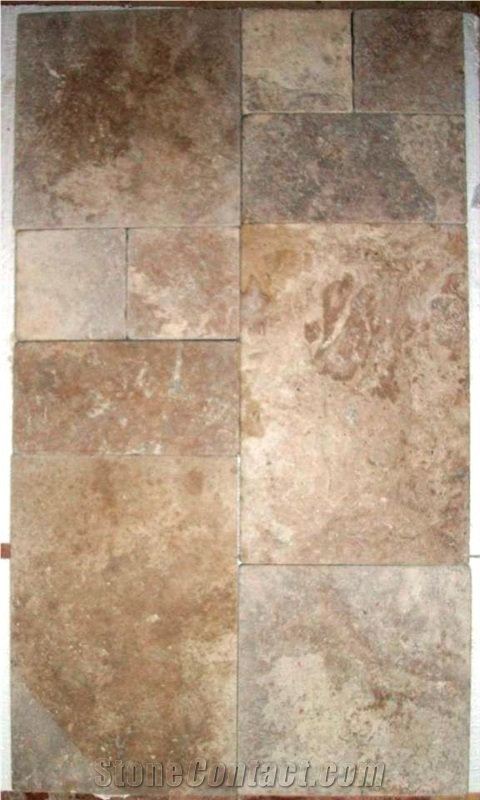 Walnut Travertine Slabs, Turkey Brown Travertine