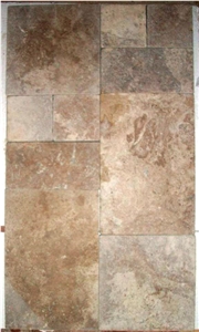 Walnut Travertine Slabs, Turkey Brown Travertine
