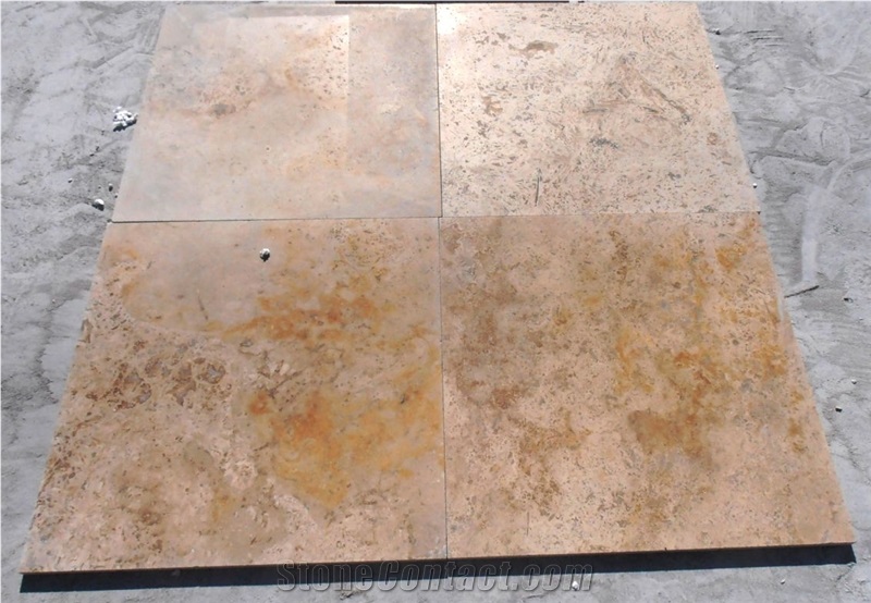 Travertine Yellow Black